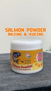 SALMON POWDER - Bubuk Ikan Salmon Untuk Anjing Kucing / Hewan Peliharaan - High Protein Health Suplement - Bubuk Ikan Untuk Anjing Kucing - Vitamin Bubuk Hewan