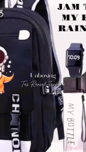 Js Style Tas Sekolah Uniseks DINO ASRTONOT 0029 Tas Ransel Bahu Ganda Tas Laptop Mochila Anak