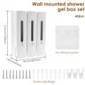 Liquid Soap Dispenser No Drill Wall Mounted Triple Shower Shampoo and Conditioner Dispenser for Home Hotel Bathroom Accessories. 