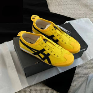 2024 new Tigers Shoes Classic Yellow/black Mens and Womens Canvas Non-slip Lazy Shoes Comfortable Breathable Casual Sneakers 1183A746-750