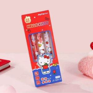 Sanrio | 3pcs Cute Pattern Straight Gel Pen Quick Dry 0.5mm Black Ink Signature Pen Office School Daily Writing Stationery Gift