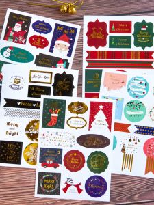 Christmas Gifts Cute Cartoon Stickers Decorative Journal Diary Sealing Fun Classic Sticky Notes Colorful Paper Crafts