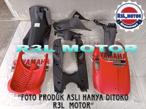 fullset cover body kasar Yamaha Mio sporty/Mio lama 2004-2007 dek paruh kolong merah