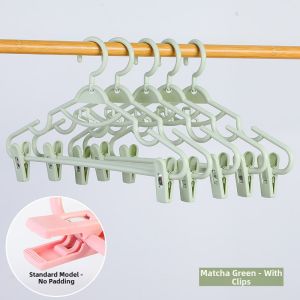 Anti-Slip Integrated Clothes Hanger Set with Clips Traceless Large Size Home Use Clothes Hangers for Hanfu JK Skirt Clips