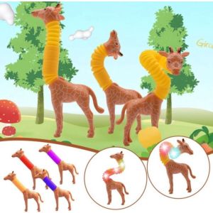 Mainan Pop Tabung Sensor Plastik Jerapah Desain Kreatif Baru| Buy Tabung Pop Mainan Pop Plastic Tabung