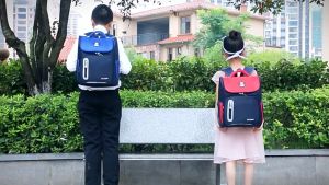 HCparty Student Schoolbag Arc Shoulder Belt Load Reduction Spine Protection Night Reflective Backpack