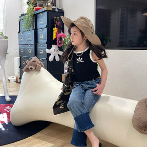 Girl Vest Summer Short Kids Inner Match Sleeveless T-shirt Childrens K-style Silm Casual Sports Bottoming Shirt