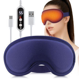 Ms.Dear | Hot Compress and Massage Eye Mask Electric Heated Eye Massager for Relieve Eye Strain Dark Circles Sleeping Mask Eyeshades