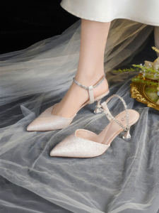 Josiny | Pointed Heel Comfortable Summer French-style Crystal Sandals