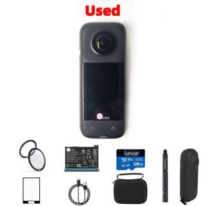 Panorama Action Camera For 360 x3 with 5.7K for Motorcycle Vlog Diving Recording Stabilization One X3 2nd Hands Kamera