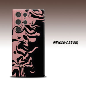 Pink Black Swirl For Samsung Galaxy S26 S25 S24 A56 A36 Dual Layer Luxury Fashion Full Lens Protective Case