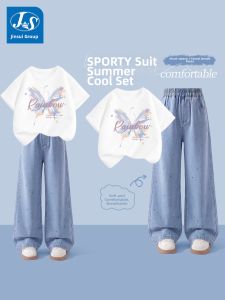 JS | Korean Style Thin Girls Short Sleeve Set