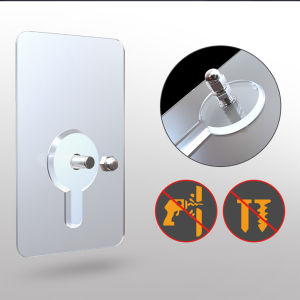Chịu Lực Dính Trên Móc Treo Tường Vít Thanh Không Khoan Phòng Tắm Nhà Bếp Nailless Dính Đấm Móng Tay Mạnh Mẽ Không Dấu Vết Vít Dính Đấm