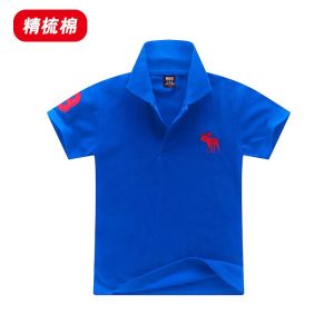 เสื้อยืดคอโปโลผ้าฝ้ายแท้สำหรับเด็กชาย ทรงหลวม สวมใส่สบาย แห้งเร็ว แขนสั้น แขนกุด ทรงหลวม ลำลอง เสื้อผ้าเด็กชาย