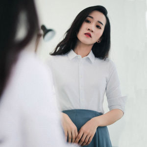 Polo Long-Sleeve Casual Cotton Slim-Fit Small Point Collar Shirt