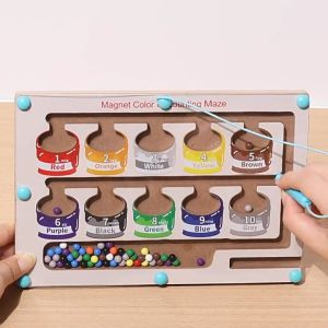 Magnetic Color Sorting Board & Number Maze Toy Set Early Education Toddler Puzzle Board