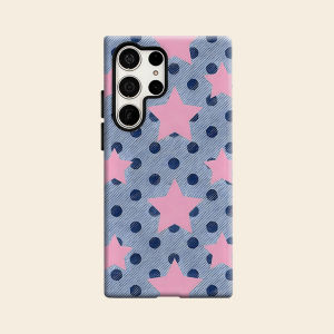 Pink Star Dot Texture Luxury Fashion Full Lens Protective Case for Samsung Galaxy S26 S25 S24 A56 A36 Plus Ultra