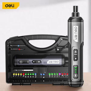 deli | Deli 4V Mini Electrical Screwdriver Set Portable LED Kit Smart Cordless Electric Screwdrivers USB Rechargeable Hand Drill Tools
