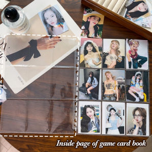 【Hibeautylife】30Pages Single Side Trading Card Album Holder Sleeves 9 Pockets Clear Plastic Game Protectors Pokemon Baseball Cards