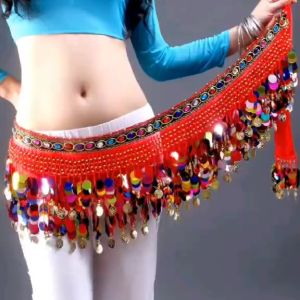 Adult Belly Dance Multi Color Chiffon Belly Hip Scarf Costume for Belly Dancing Props