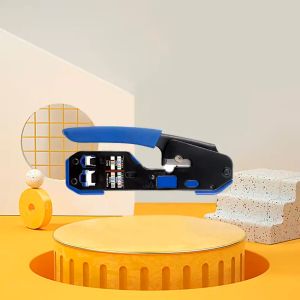 Pass Thru RJ45 Crimper Tool Cat5/Cat5E/Cat6 8P Cable Pass Thru Design for Cat5/Cat5E/Cat6 8P Cable