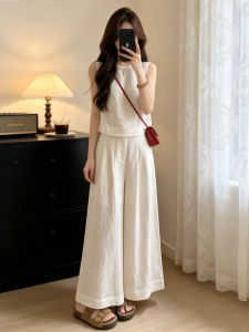 LIRUSHAN | Stylish Loose Summer Outfit Set White 2 Piece