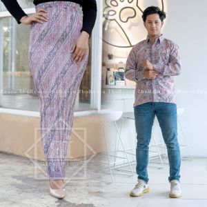Couple Kemeja Batik Rok plisket /Kemeja Batik Pria/Rok Plisket Bawahan Kebaya