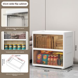 65cm Visual Childrens Bookcase Light Luxury and Simplicity Transparent Door Thickened Storage Cabinet For Home Plastic Closet Bedroom Bookshelf