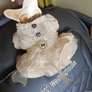 Gabrielle Princess Style Dog Dress Yorke Bichon Teddy Bear Coat Spring Autumn Pet Clothing Accessories Foamiang Dog Skirt