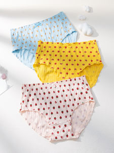 plus Size Cotton Underwear Womens Butt Covering Thin Triangle Pants Breathable Seamless Comfortable mid Waist Design Briefs