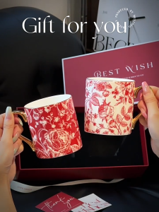 Rose Manor Couples Cup Gift for Best Friends Cup Set for Engagement Wedding Gift Companion Gift