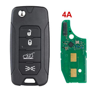 SUPERKEY RX2RKEL9 Keyless Remote Flip Key 4A 48Chip 433.92MHz SIP22 Blade For Jeep Renegade 2016-2018 2ADFTFI5AM433TX