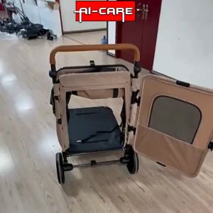 Bello Extra Large Stroller Foldable & Breathable Easy Folding Curved Design Big Space 50KG Dog Stroller