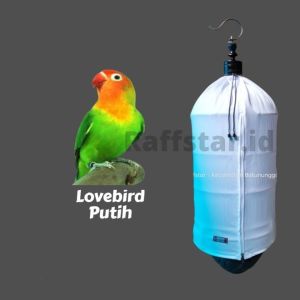 Kerodong Lovebird DOUBEL LAYER Tinggi dan tanggung-Sangkar besi diameter 33