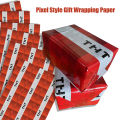 Happy Birthday TNT Wrapping Paper 23.62in x 35.43in Video Game DIY Pixel Miner Xmas Party Gift Packing Decor DIY Crafts Papers. 