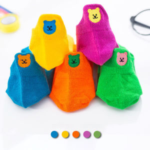 5 Pairs Kids Ankle Socks Cute Cartoon Embroidery Dinosaur Bear Fruit Floral Baby Socks Colorful Cotton Toddler Boys Girls Socks