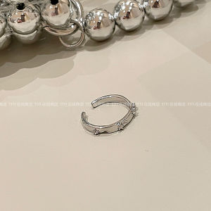 Silver Open Ring Set for Women Simple Elegance Couple Finger Rings Fashionable Personality Index Finger Ring Trendy Jewelry