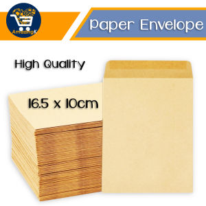 AMK 1PC Paper Envelope 16.5cm X 10cm 1PC Brown Colour Postcard Sampul Surat Kertas Tahan Lasak