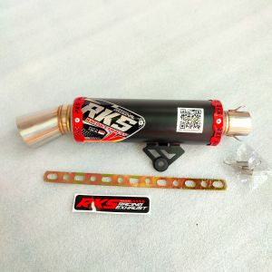 SILINCER KNALPOT ORIGINAL RKS BLACK COATING SERIES INLET 50 DAN 38MM