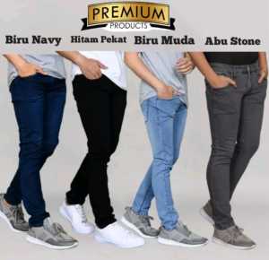 Celana jeans Pria - Celana panjang Straight Skinny abu abu-Drak Grey Sofjeans puang reski