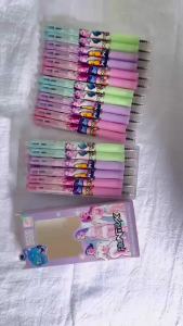 Bandai | Anime Girls Lumi Mila Zoi Witch Hunter Erasable Gel Pens Press Retractable Black Blue Ink School Stationery Gifts for Students