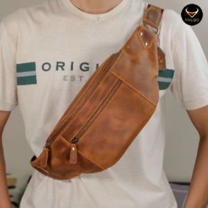 [VALQO] SENA Tas Kulit Sapi Waist Bag Dada Pinggang Sling bag Pria Wanita