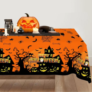 Halloween Decorative Table cloth 137*274CM Spider Web Halloween Tablecloth Halloween Theme Party Decorative Tablecloth