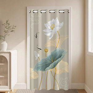 Chinese Style Insulated Door Curtain Bedroom Room Partition Curtain Privacy Shield Feng Shui Blocking Curtain Home Use
