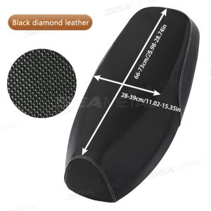 SEAMETAL Motorcycle Seat Cover Protector Waterproof PU Leather Seats Cushion Cover Protector For Motorcycle Electric Scooter