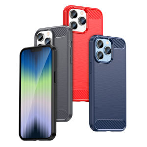 For Samsung Galaxy S22 Ultra S22 Plus F23 F13 A03S A32 A72 A33 A20S A20E A70 A70S A22 A51 A73 A23 A42 A60 A20 Brushed Carbon Fiber Shockproof TPU Phone Case Cover