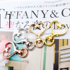 XUESHE 5pcs โลหะ การทำสร้อยคอเครื่องประดับ จี้กุญแจ พวงกุญแจ DIY ตะขอเกี่ยว คลิปทริกเกอร์หัวเข็มขัด ตะขอก้ามปูกุ้ง พวงกุญแจกุ้งก้ามกราม