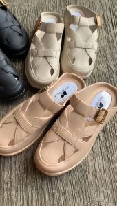 Sandal Jelly Wanita Terbaru/ Sendal Wedges Karet Cewek Kekinian/ New Barlun 2402-BML Jelly Import