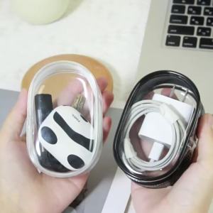 Mumystation Kotak Penyimpanan Data Kabel Charger Pouch Keychain Mini Bag Transparant Storage Bag