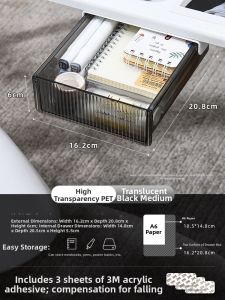 EVERTE | Under Table Hidden Storage Box